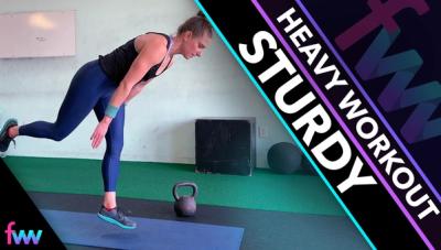 Kindal doing the single leg wounded soldier exercise.