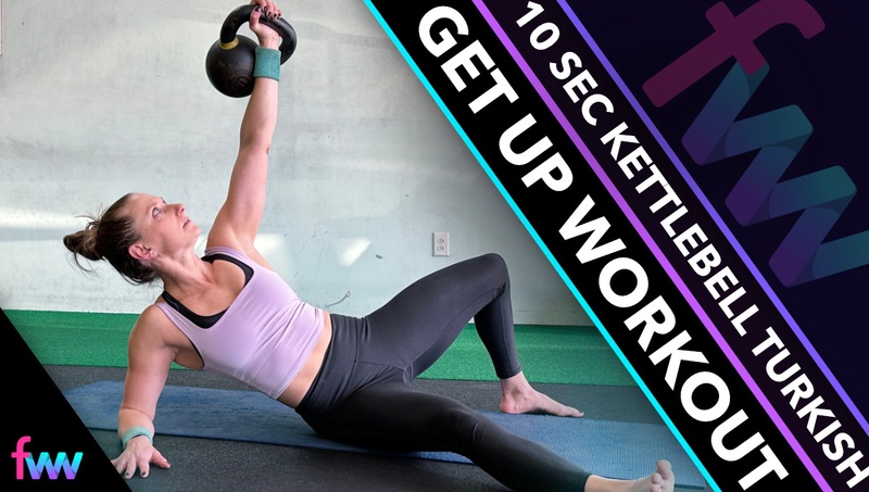 Kindal performing a get up and getting to her forearm so she can continue to work her way to her feet.