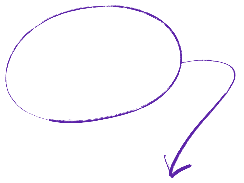 A hand drawn circle bringing attention to something important.