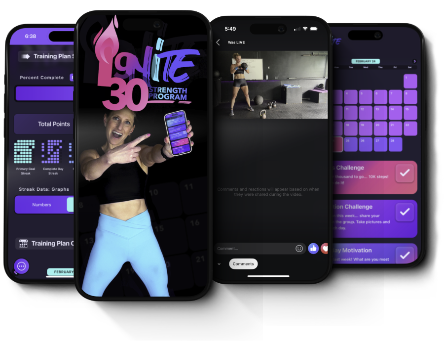 The Ignite 30 training plan and custom workout and tracking app
