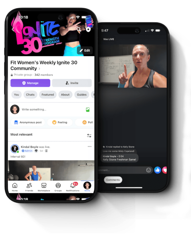 The Ignite 30 Facebook private coaching group