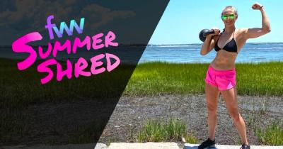 Kindal flexing for the 2008 Summer Shred Challenge.