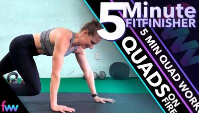 Kindal bear crawling and feeling her quads burn like crazy.