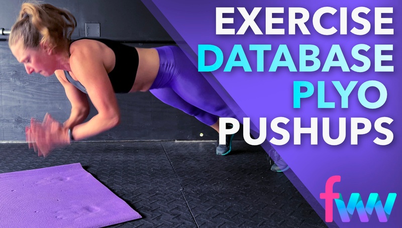 Kindal at the top of the plyo pushup and clapping to force herself as high as possible.