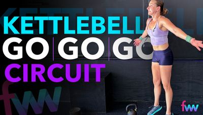 Kindal jumping up out of a burpee. 