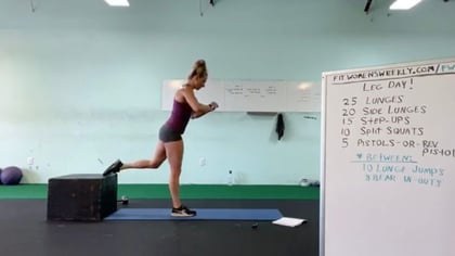 Kindal knocking out some split squats from the box